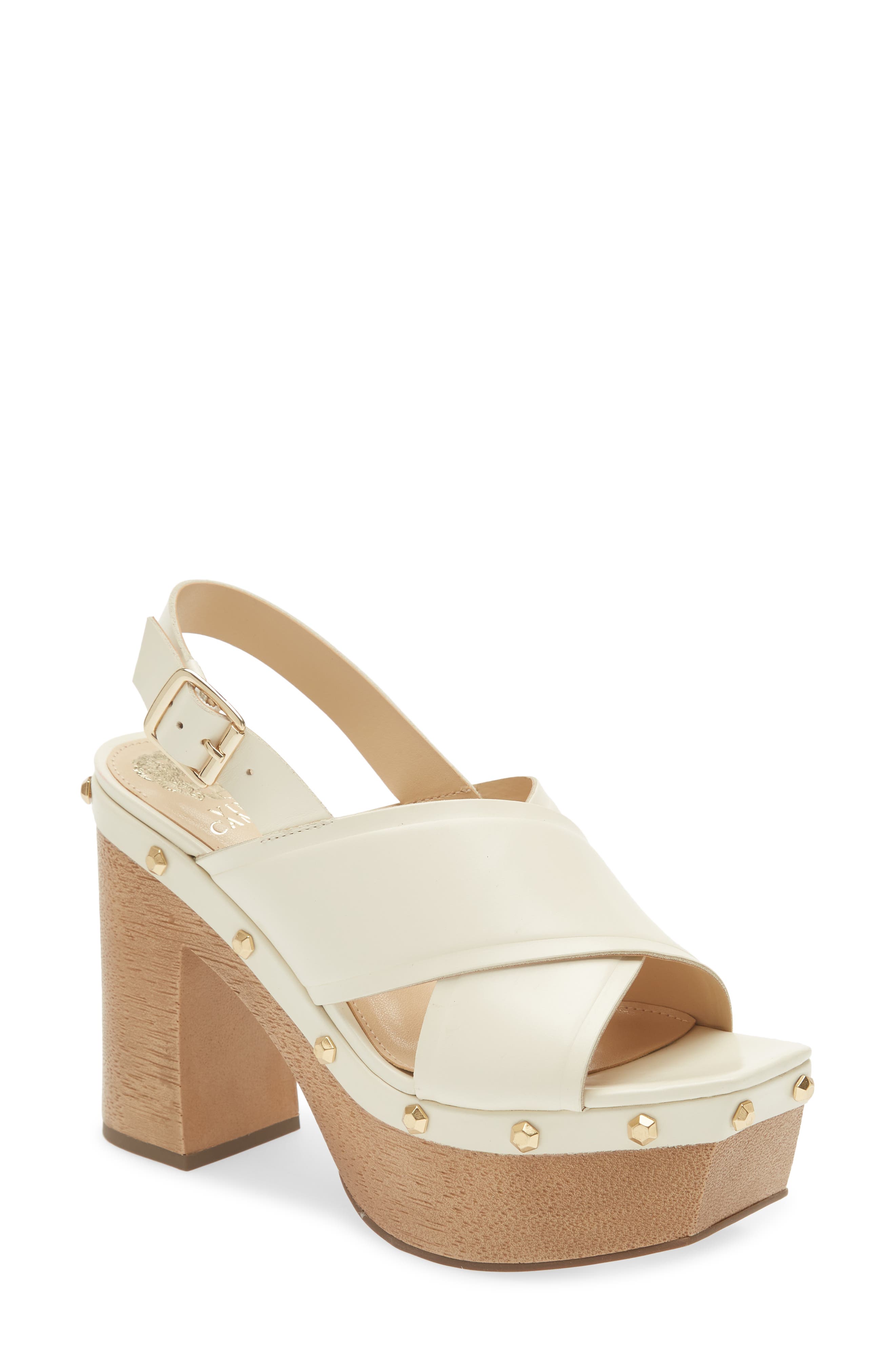 Jenevya Slingback Platform Sandal, Main, color, CREAMY WHITE COW PARADISE