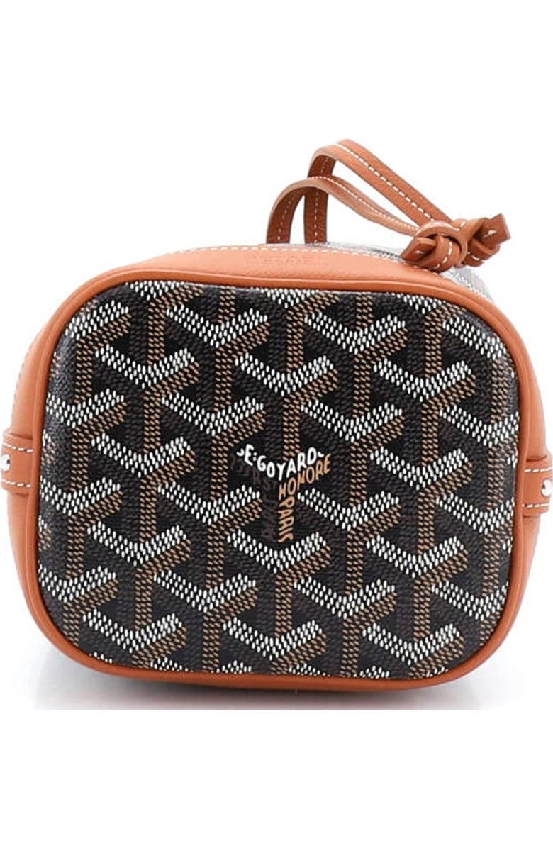 Pre-Owned Goyard Petit Flot Bucket Bag Coated Canvas Mini, Alternate, color, Brown