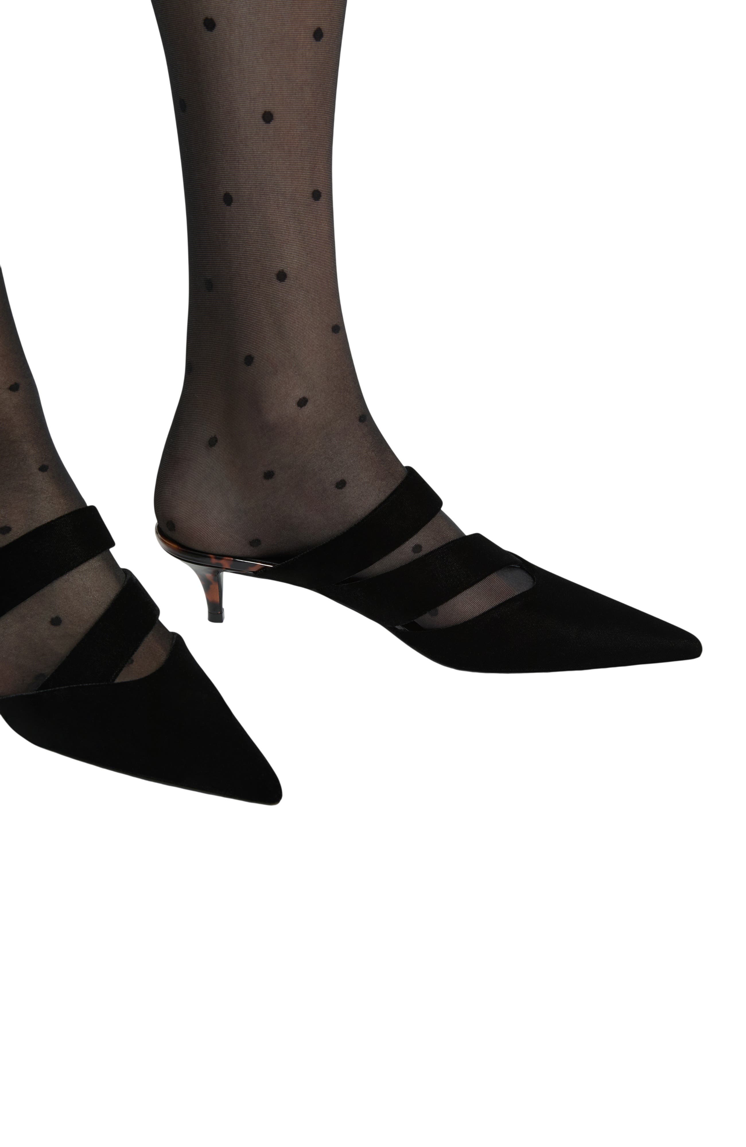 Velvet and Printed Patent Leather Mules, Alternate, color, black
