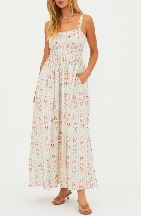 Cari Fruit Print Cotton Cover-Up Sundress