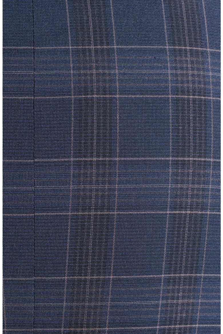 Navy Plaid Trim Fit Suit, Alternate, color, NAVY