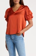 Joie Ruffle V-Neck Blouse
