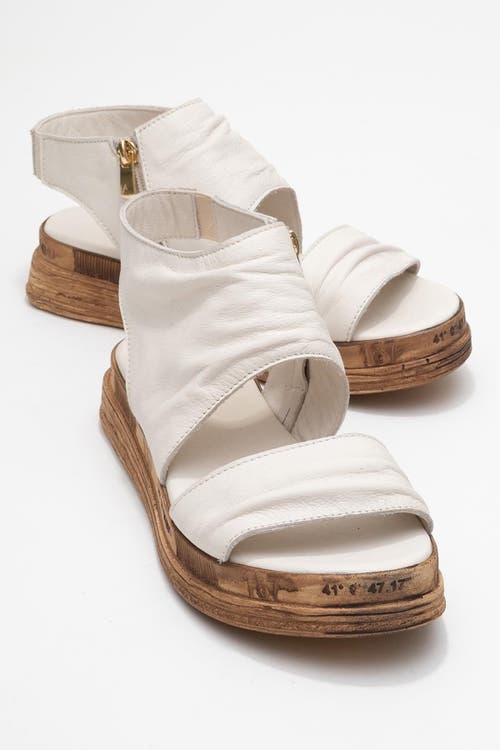 Forever & Always Shoes Lunas Leather Side-zip Flat Heel Sandal In Sand