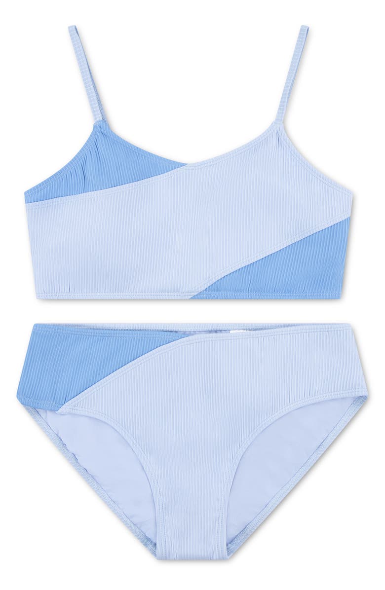 abercrombie kids Kids' Cross Wrap Two-Piece Swimsuit, Main, color, Windsurfer
