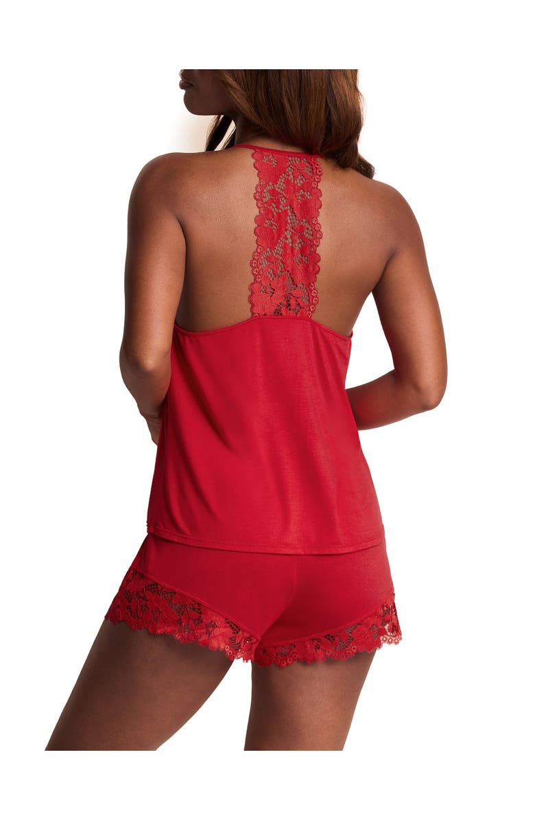 Adore Me Jacky Pajama Cami & Shorts Set, Alternate, color, Dark Red