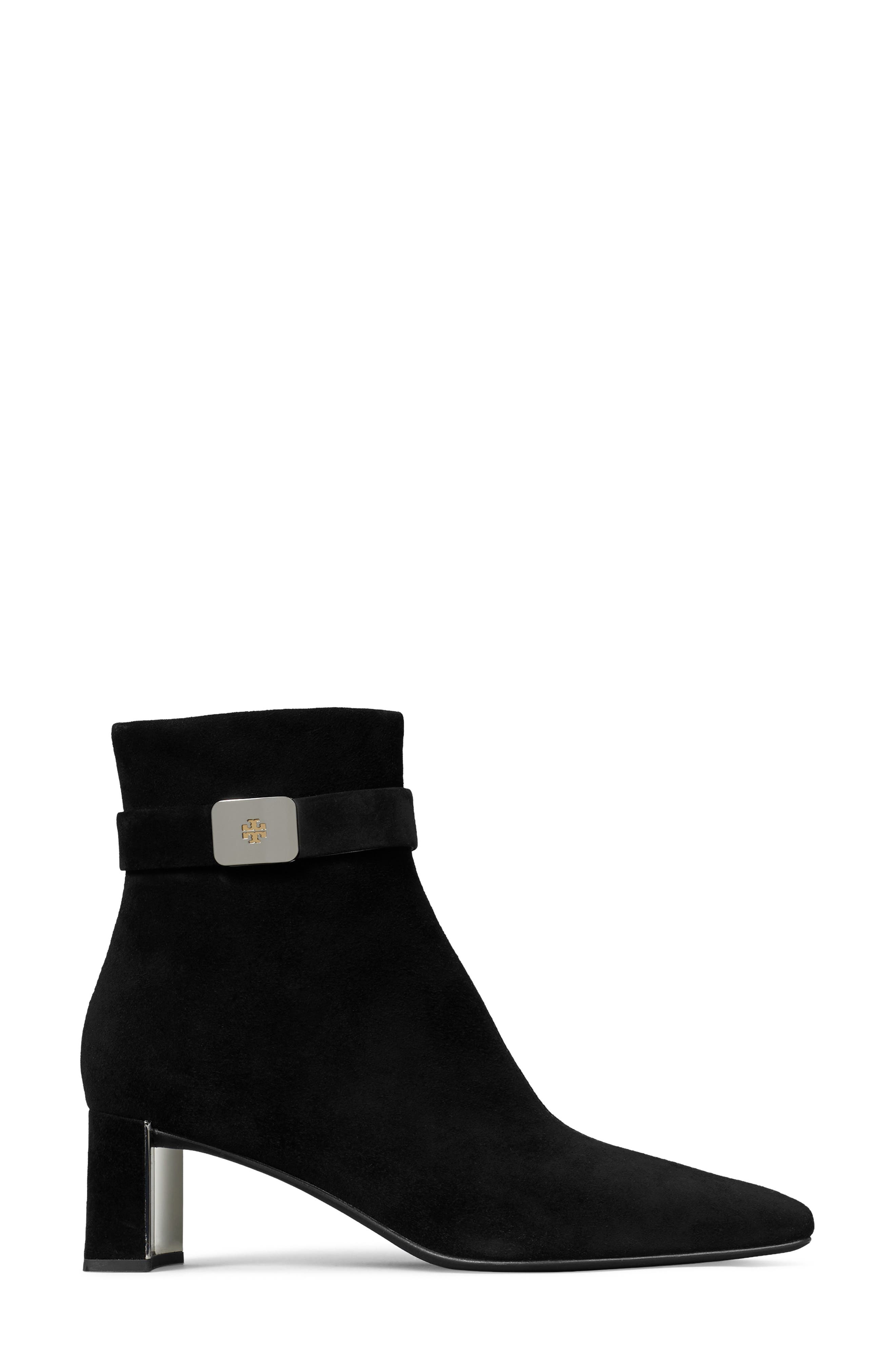 Georgia Block Heel Bootie, Alternate, color, BLACK