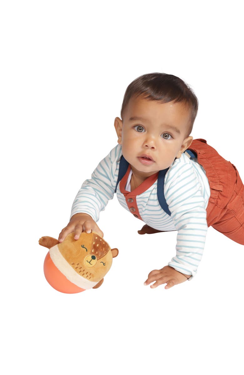 Manhattan Toy Company Wobbly Bobbly Bear Weighted Silicone, Alternate, color, Orange