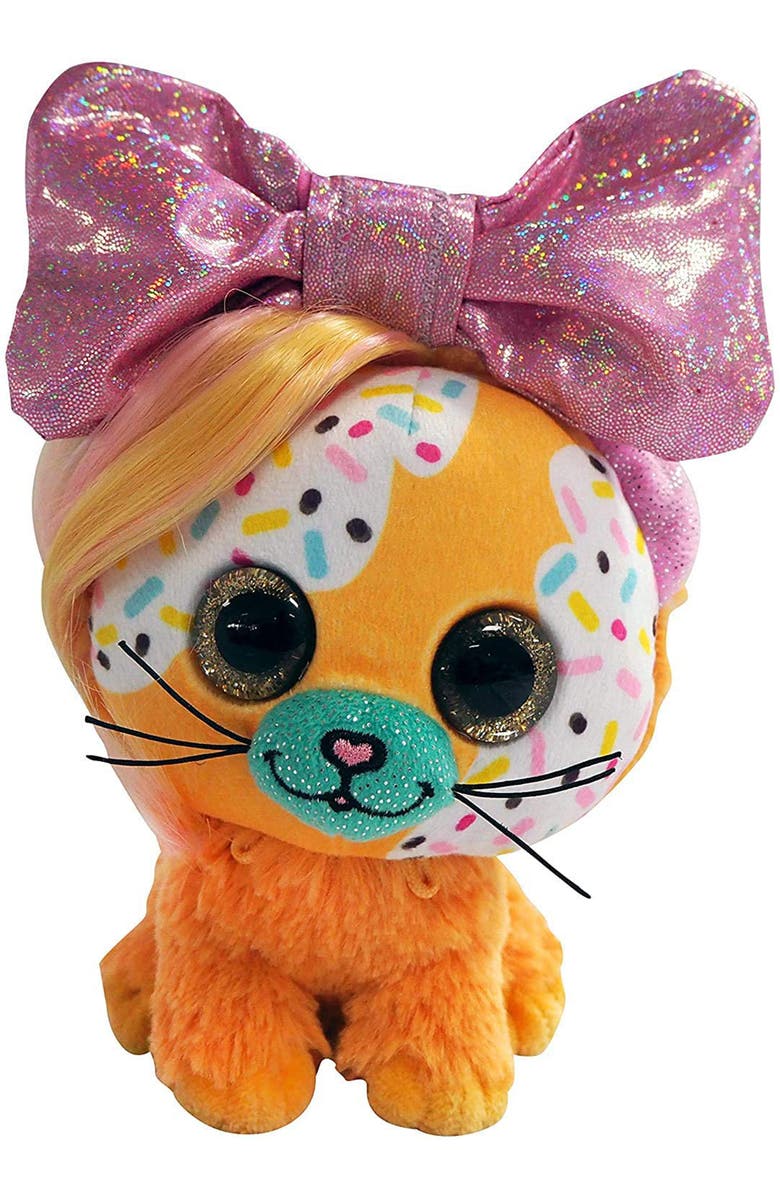 Little Bow Pets 9 Inch Plush Butterscotch Bow Pet Cat, Main, color, Multicolored