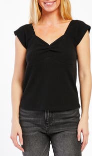 VELVET HEART Beatrix Sweetheart Neck Knit Top