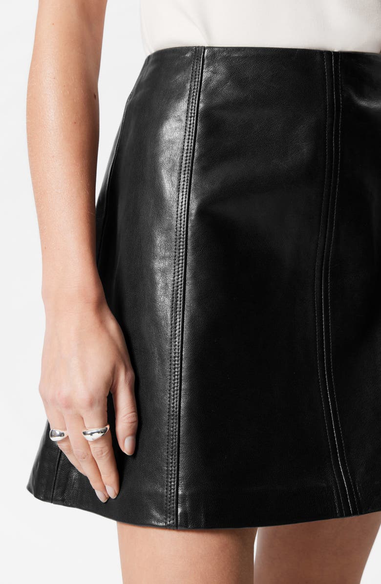 & Other Stories Leather Miniskirt, Alternate, color, 