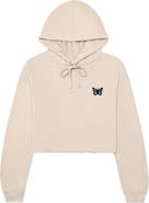 Dalix Butterfly Cropped Hoodie
