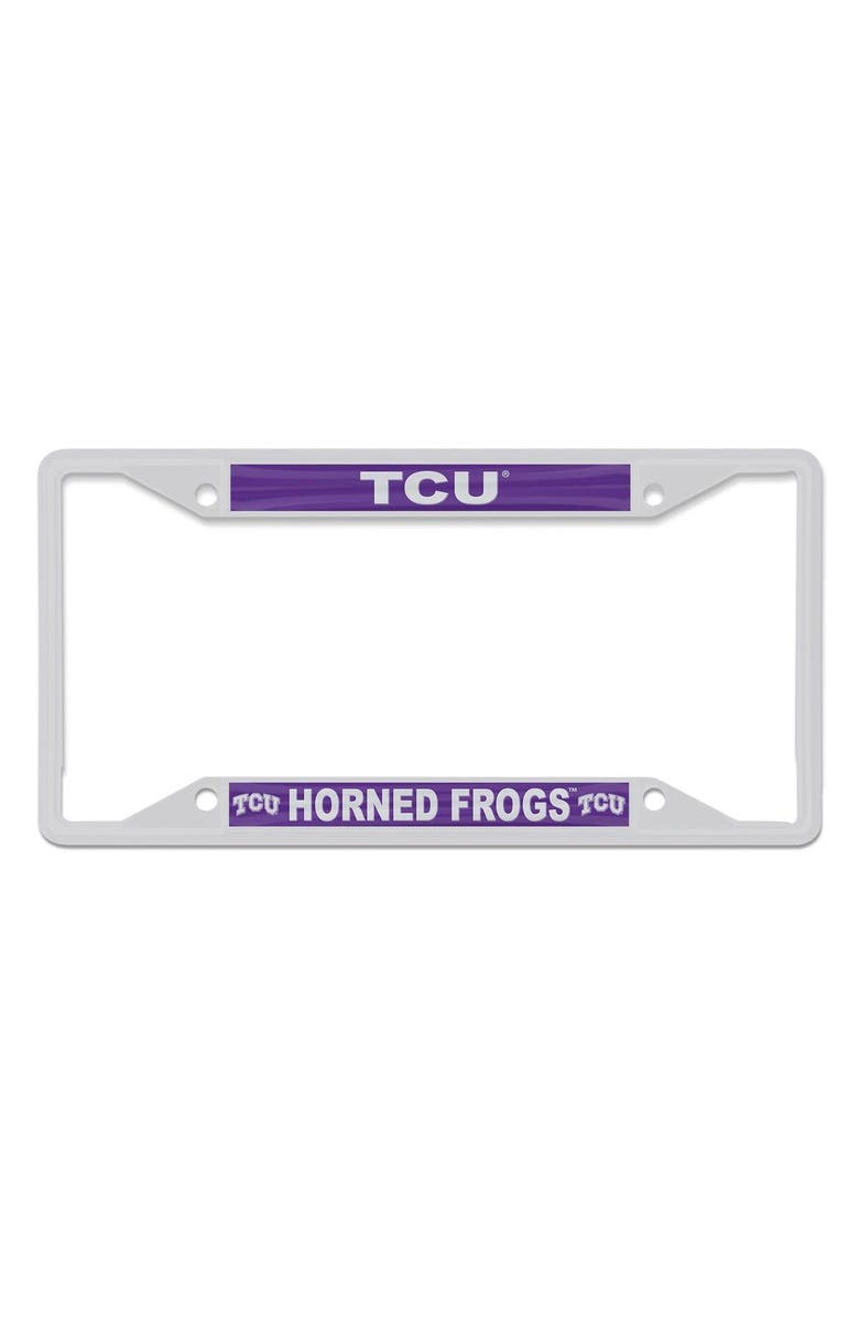 WINCRAFT TCU Horned Frogs Chrome Color License Plate Frame, Main, color, 