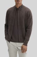 Robert Barakett Idris Full Zip Mock Neck Sweater