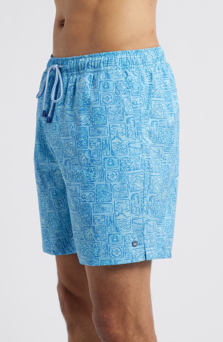 Peter Millar Vitamin Sea Swim Trunks, Alternate, color, Maya Blue
