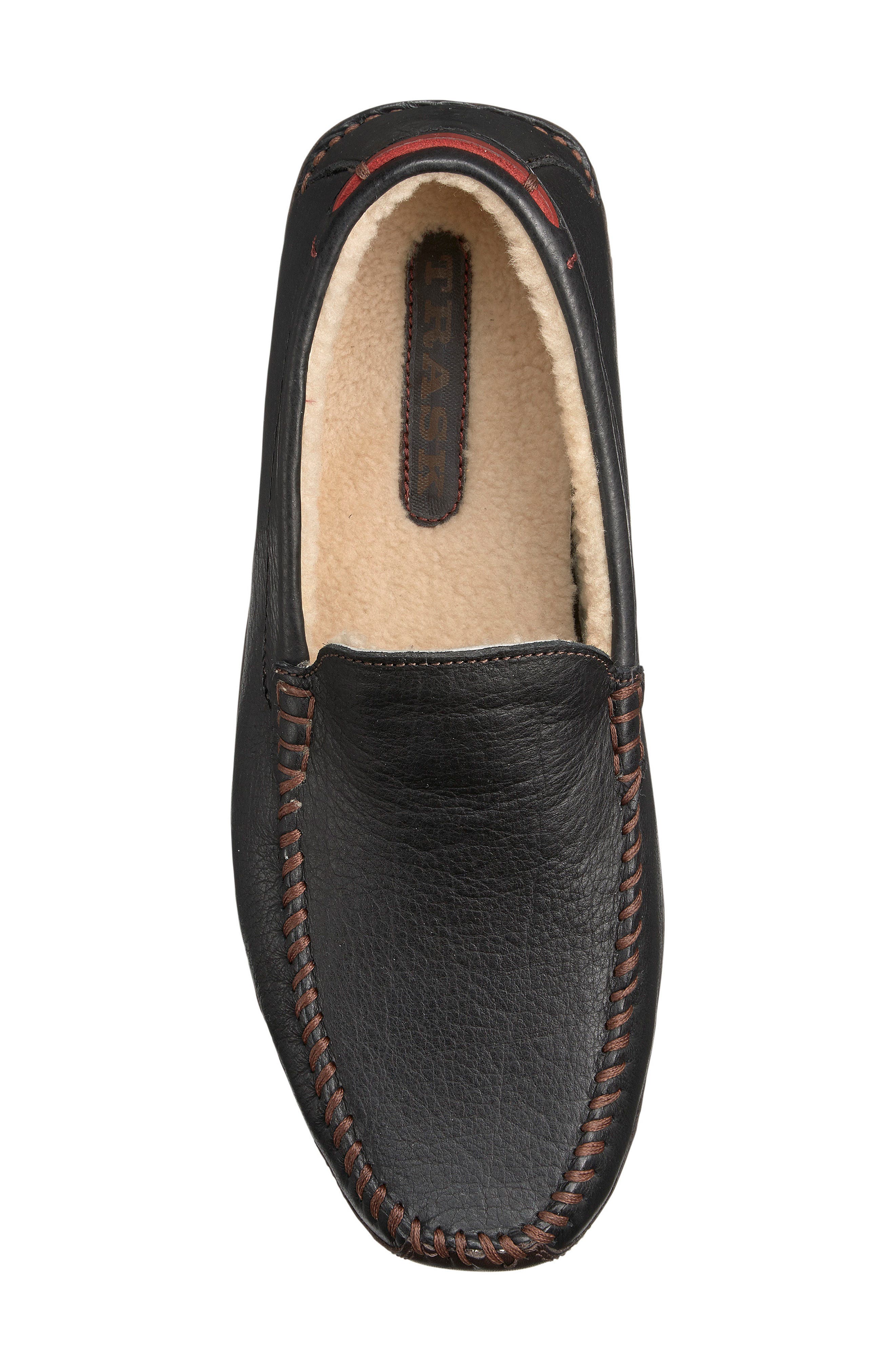 Trask Denton Driving Shoe with Genuine Shearling, Alternate, color, 