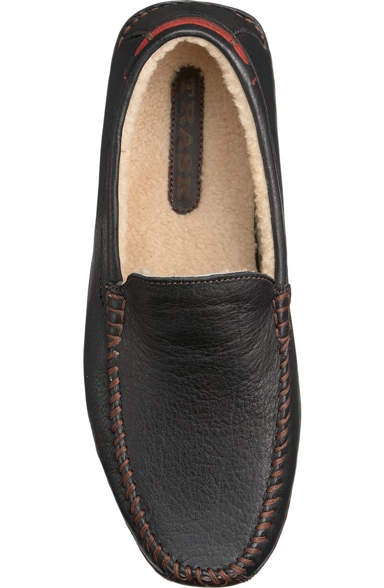 Trask Denton Driving Shoe with Genuine Shearling, Alternate, color,