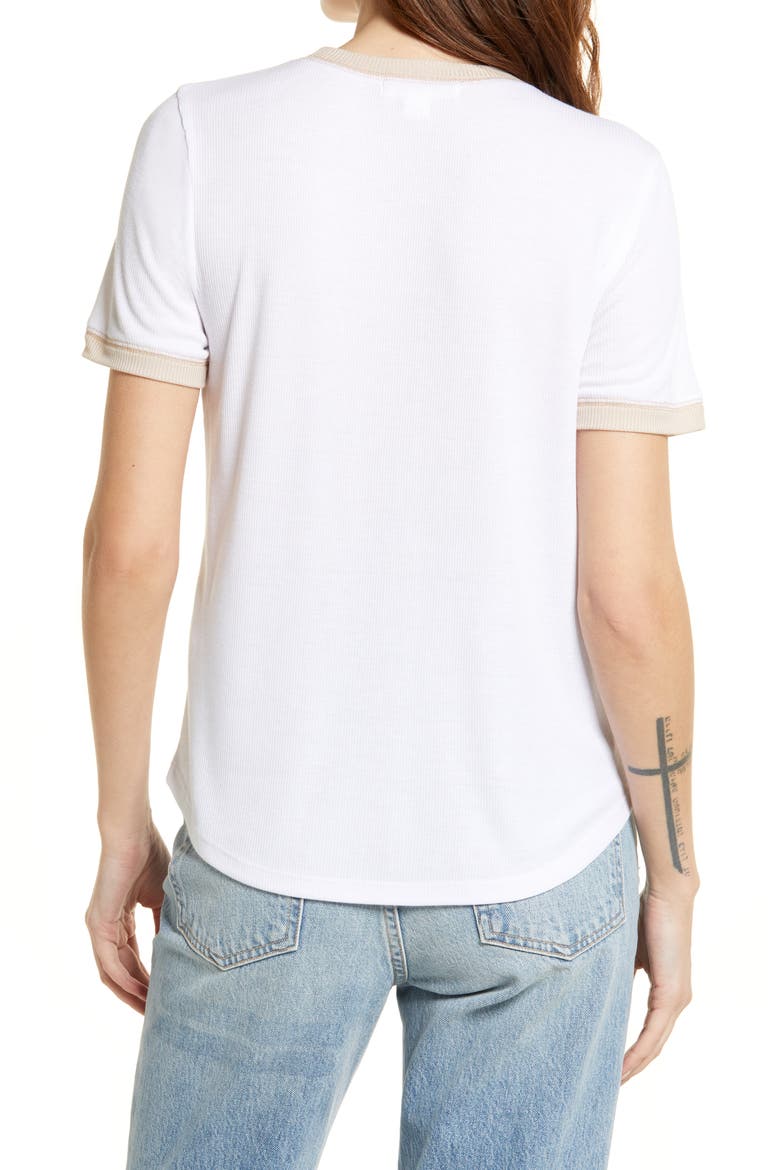 Ringer Tee, Alternate, color, WHITE-TAN COMBO