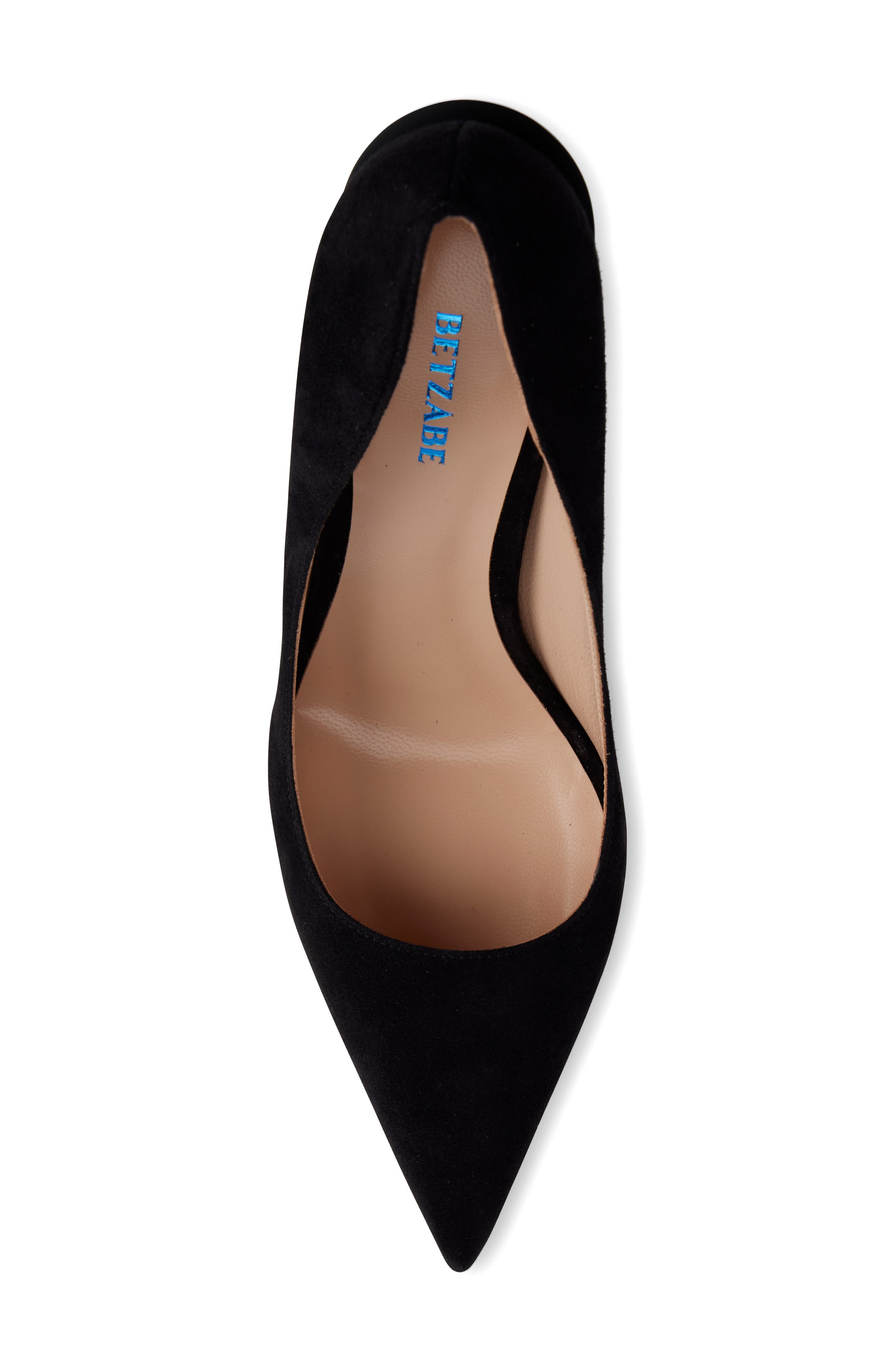 BETZÁBE Thalia Pointed Toe Pump, Alternate, color, Black Suede