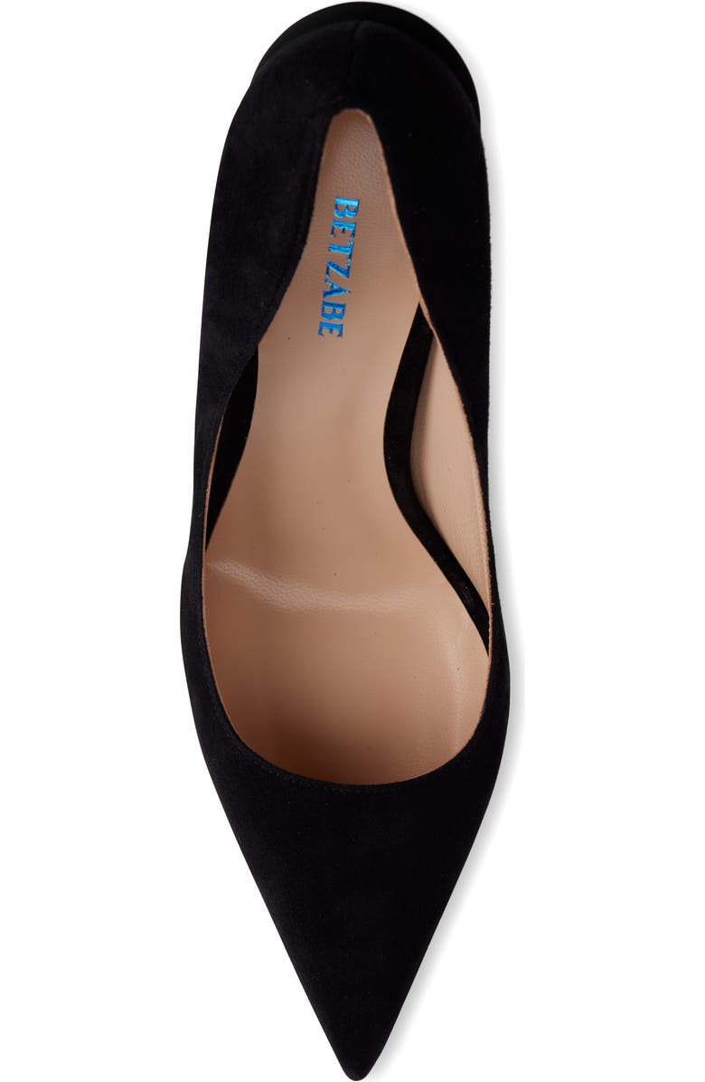 BETZÁBE Thalia Pointed Toe Pump, Alternate, color, Black Suede