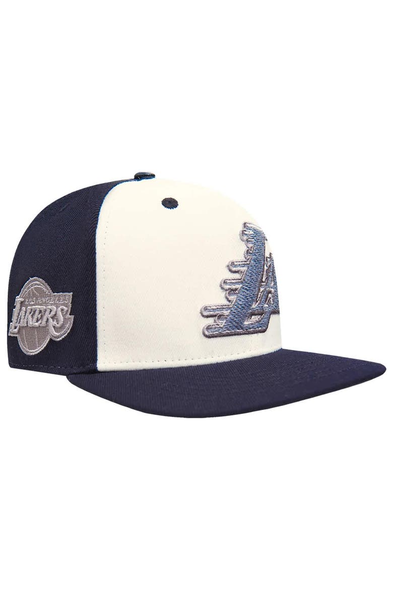 Men's Pro Standard  Cream Los Angeles Lakers French Terry Snapback Hat, Main, color, Cream