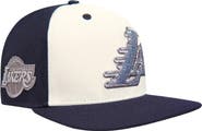 PRO STANDARD Men's Pro Standard  Cream Los Angeles Lakers French Terry Snapback Hat
