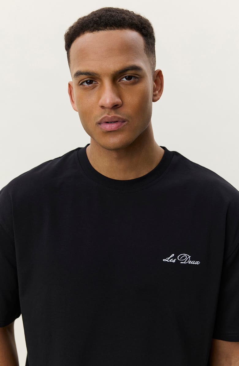 Les Deux Organic Cotton Graphic T-Shirt, Alternate, color, Black/ White