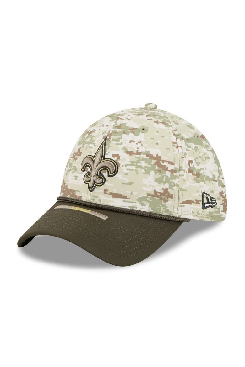 Men's New Era  Camo New Orleans Saints 2025 Salute to Service 39THIRTY Flex Hat, Alternate, color, Camo