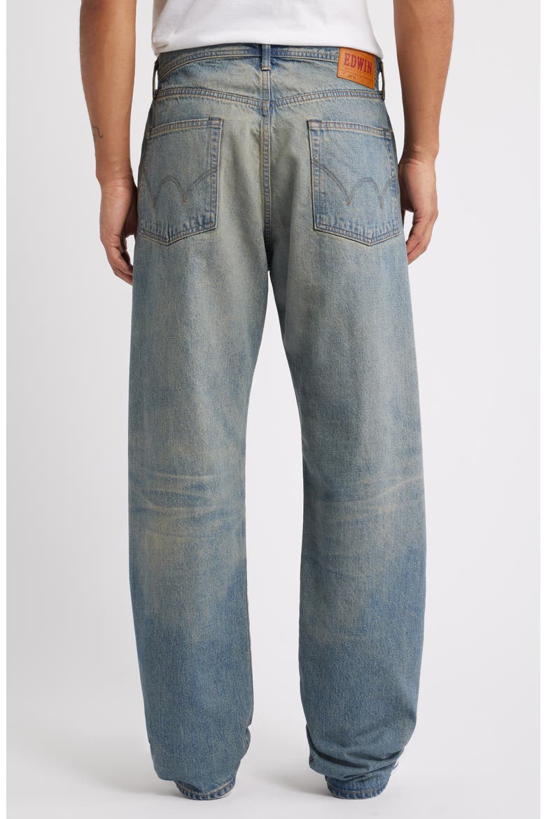 Wide Straight Leg Jeans, Alternate, color, KAMAKURA