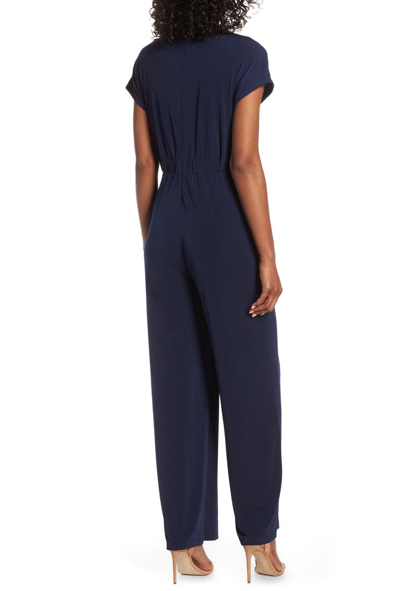 Cinched Waist Jumpsuit, Alternate, color, NAVY