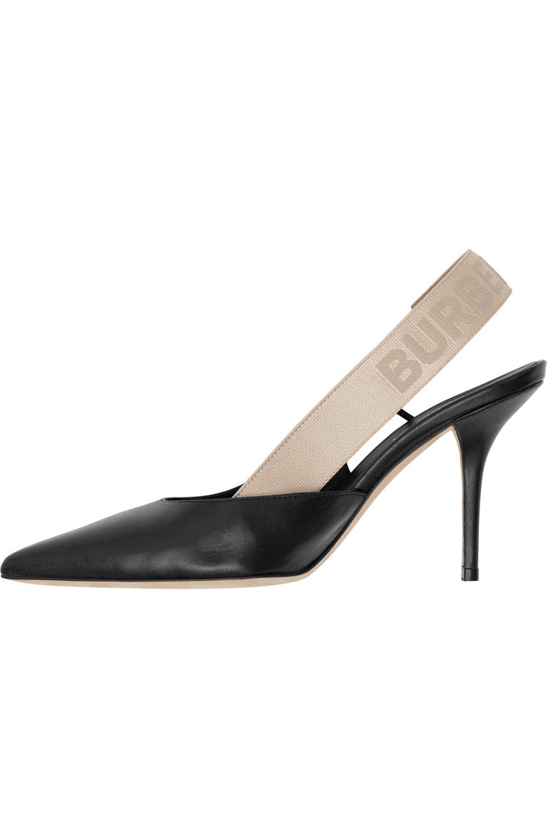 Burberry Maria Logo Slingback Pointy Toe Pump, Alternate, color,