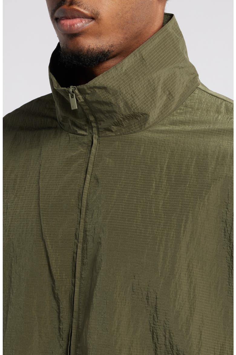 Gender Inclusive Ripstop Nylon Half Zip Pullover, Alternate, color, MILITARY
