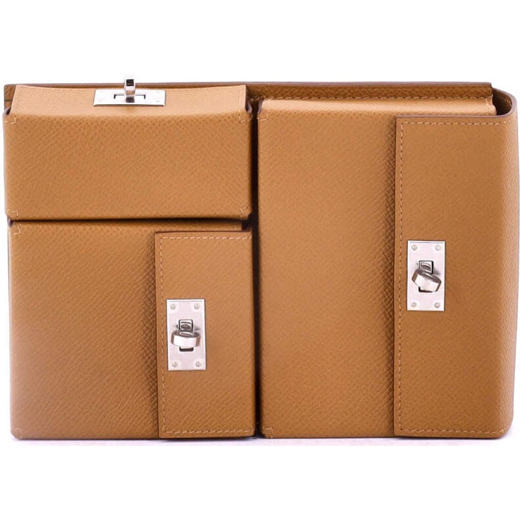 Pre-owned Hermes Hermes Kelly Multi Pocket To Go Pouch Epsom In Gold