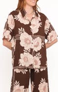 Petal & Pup Bernadine Floral Oversize Short Sleeve Button-Up Shirt