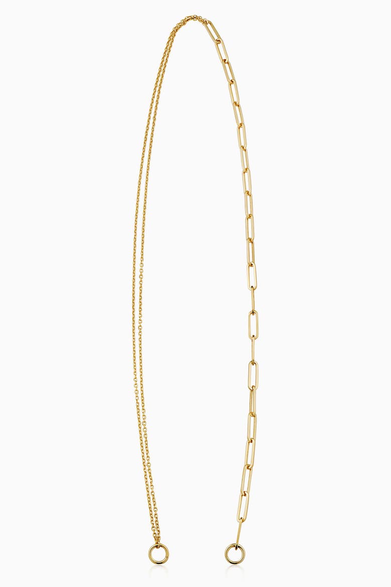 14K Yellow Gold Rimini Venice Mixed Link Split Chain, Alternate, color, Yellow Gold
