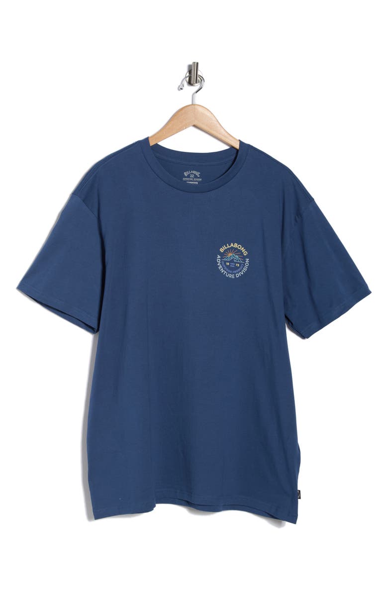 Billabong Rockies A/Div Short Sleeve Graphic T-Shirt, Main, color, Dessert Palm Blue