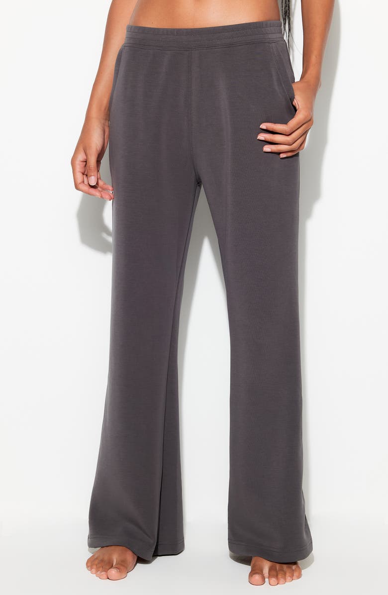 Spiritual Gangster Jensen Wide Leg Pants, Main, color, Ash