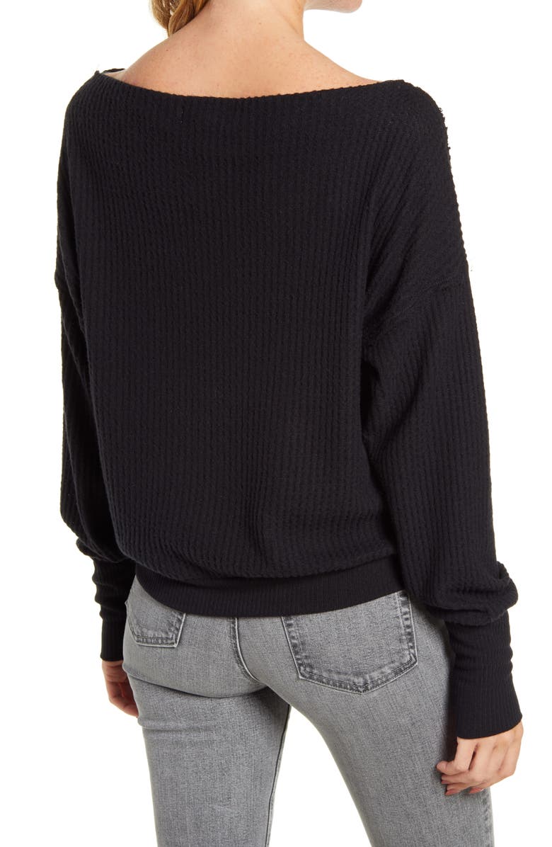 Treasure & Bond Off the Shoulder Thermal Knit Top, Alternate, color,