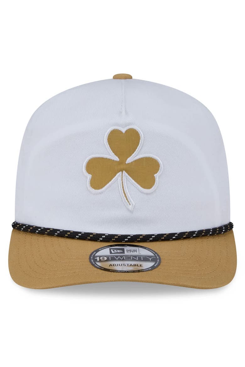 Men's New Era White/Gold Boston Celtics 2025/26 City Edition 19TWENTY Adjustable Hat, Alternate, color, White