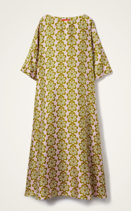 La Doublej Muumuu Dress Round Neck Caper Pink In Pink