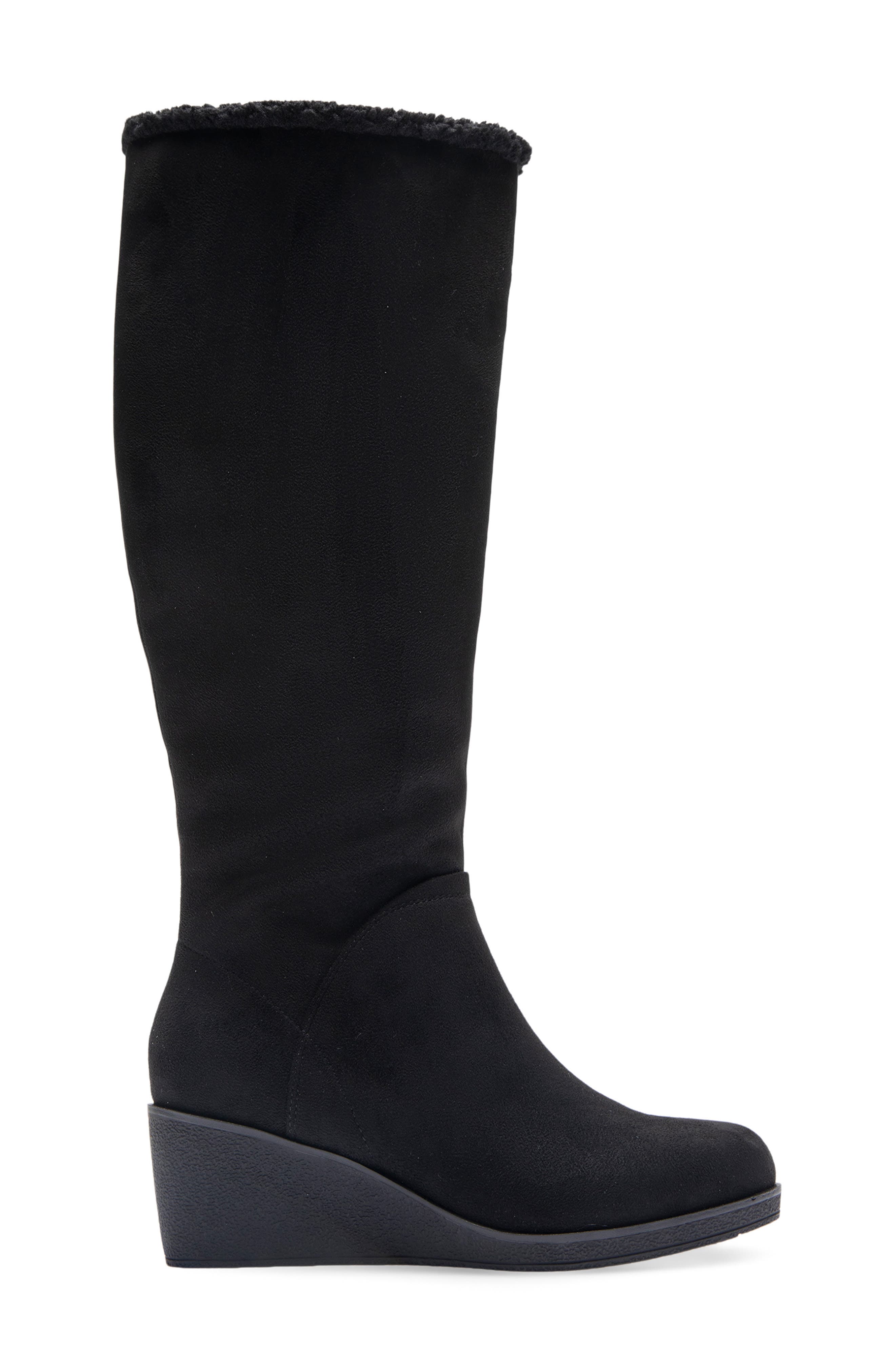 Aerosoles Binocular Boot, Alternate, color, Black Faux Suede