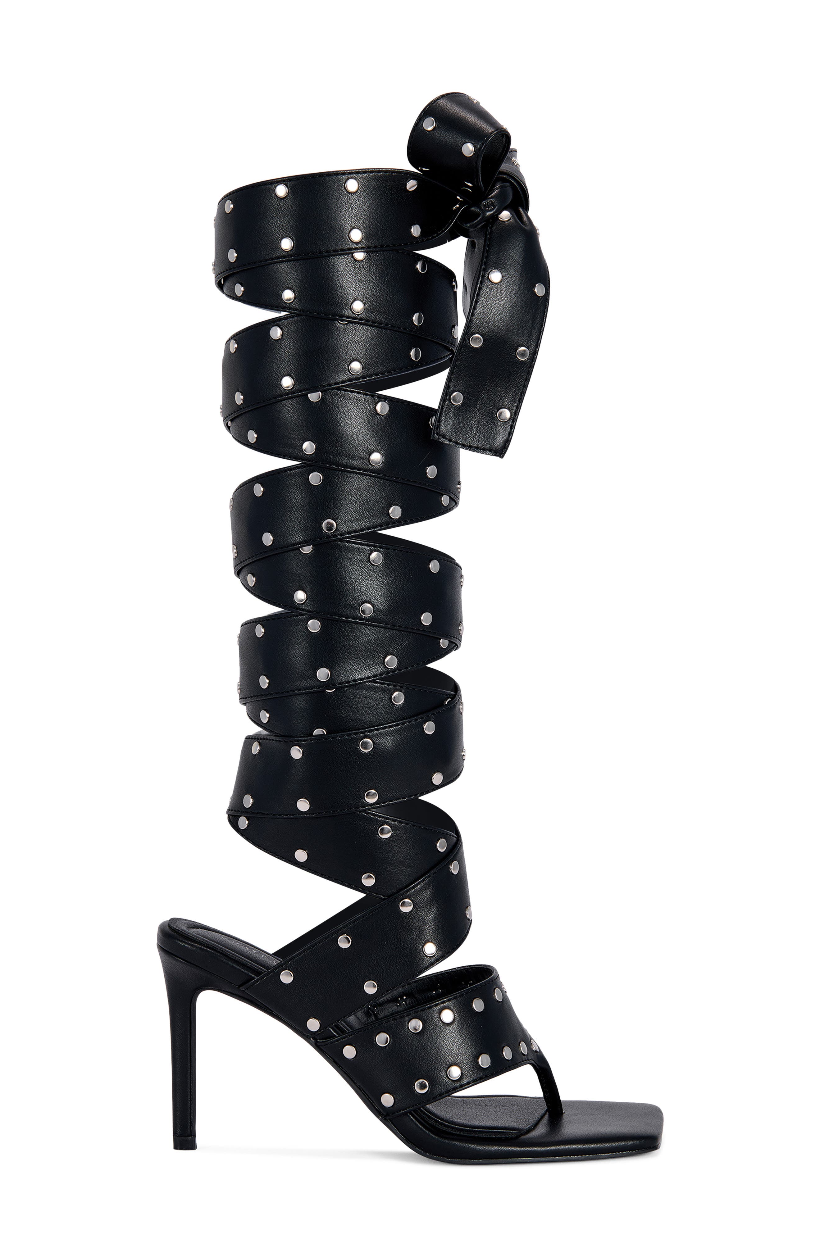Sodalite Wrap Sandal, Alternate, color, BLACK