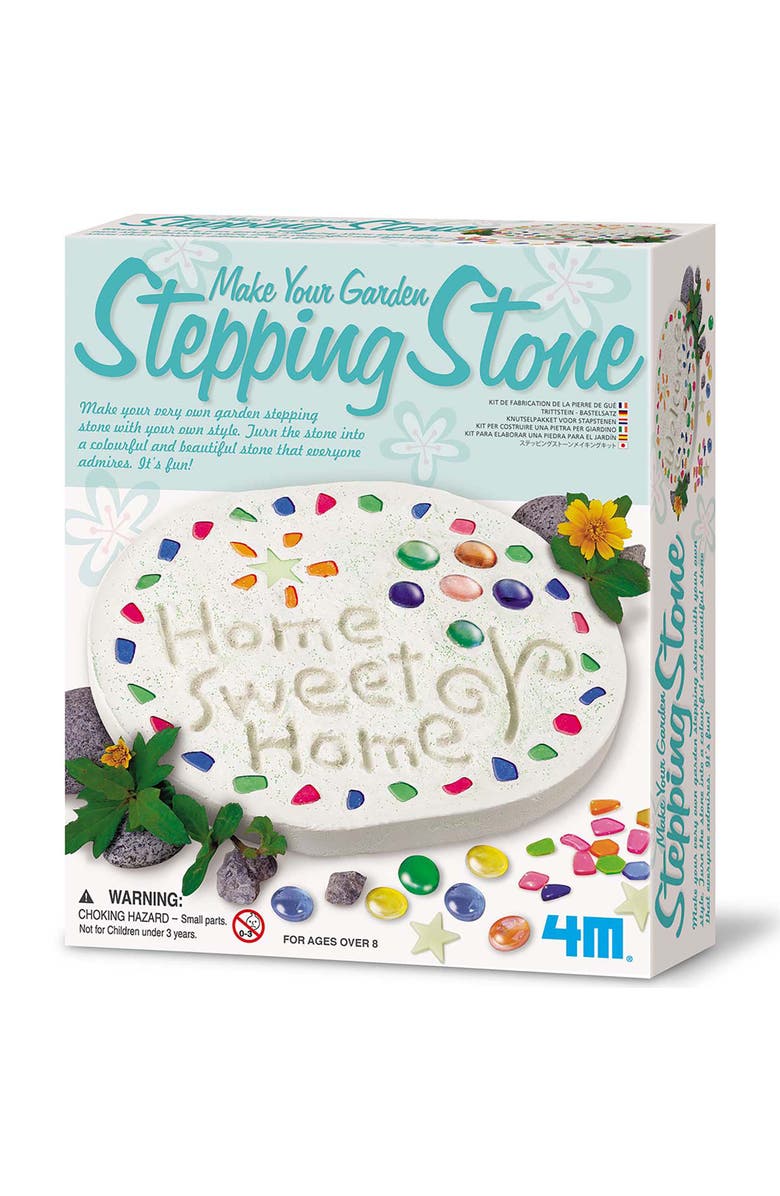 4M Make Your Garden Stepping Stone Ceramic Yard Decor Kit, Main, color, Multicolored