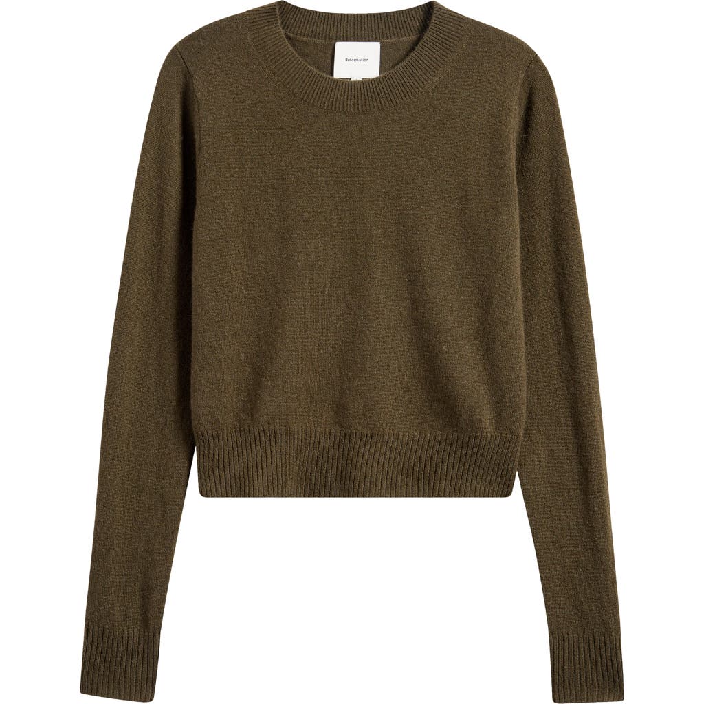 Reformation Dana Recycled Cashmere Blend Sweater In Pine Tree
