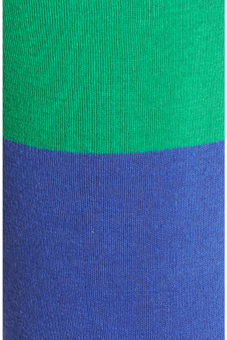 colorblock knee high socks, Alternate, color, GREEN/ EMPEROR BLUE/ BLACK