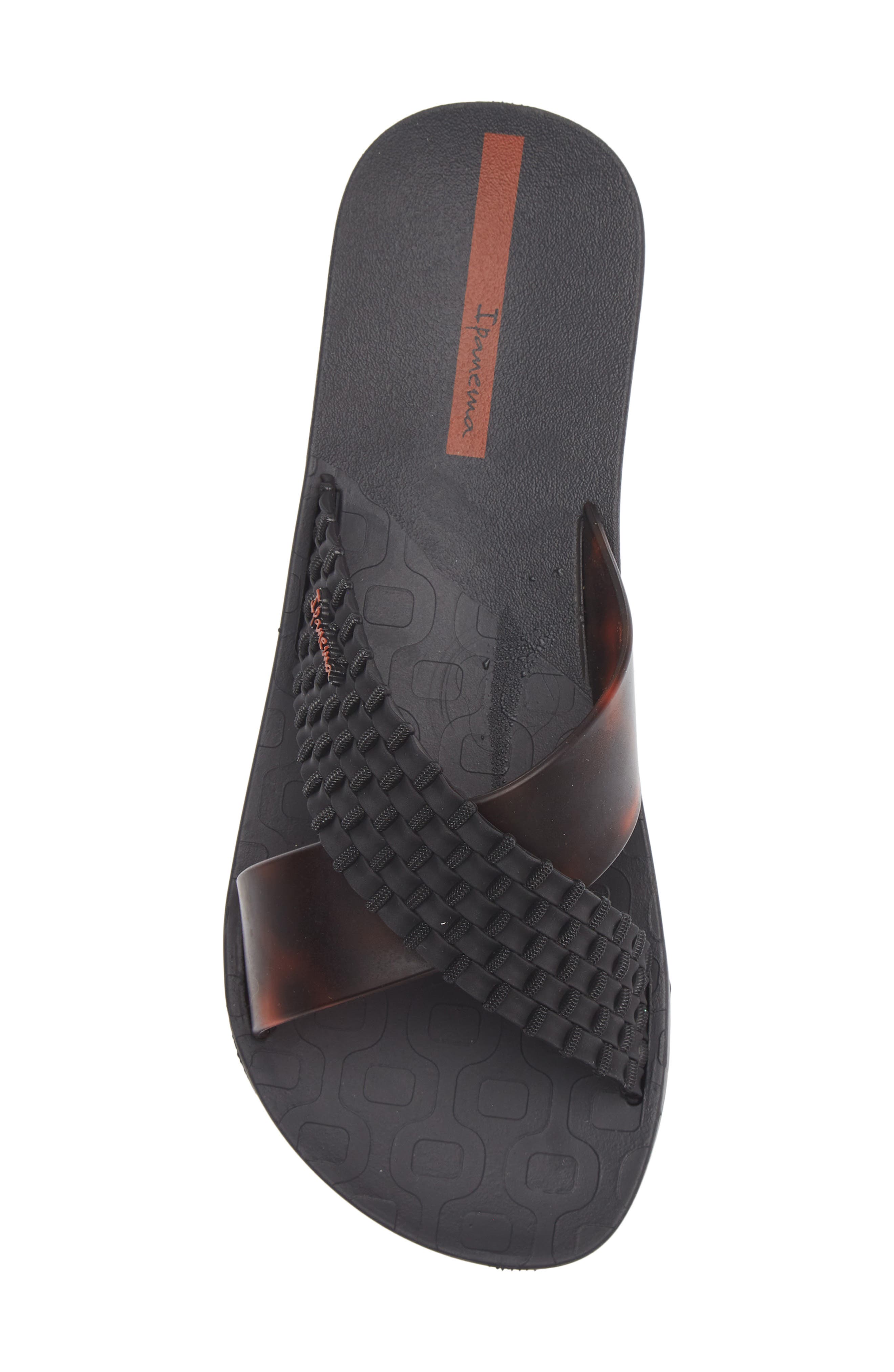 Ipanema Sense Slide Sandal, Alternate, color, Black/ Tortoiseshell