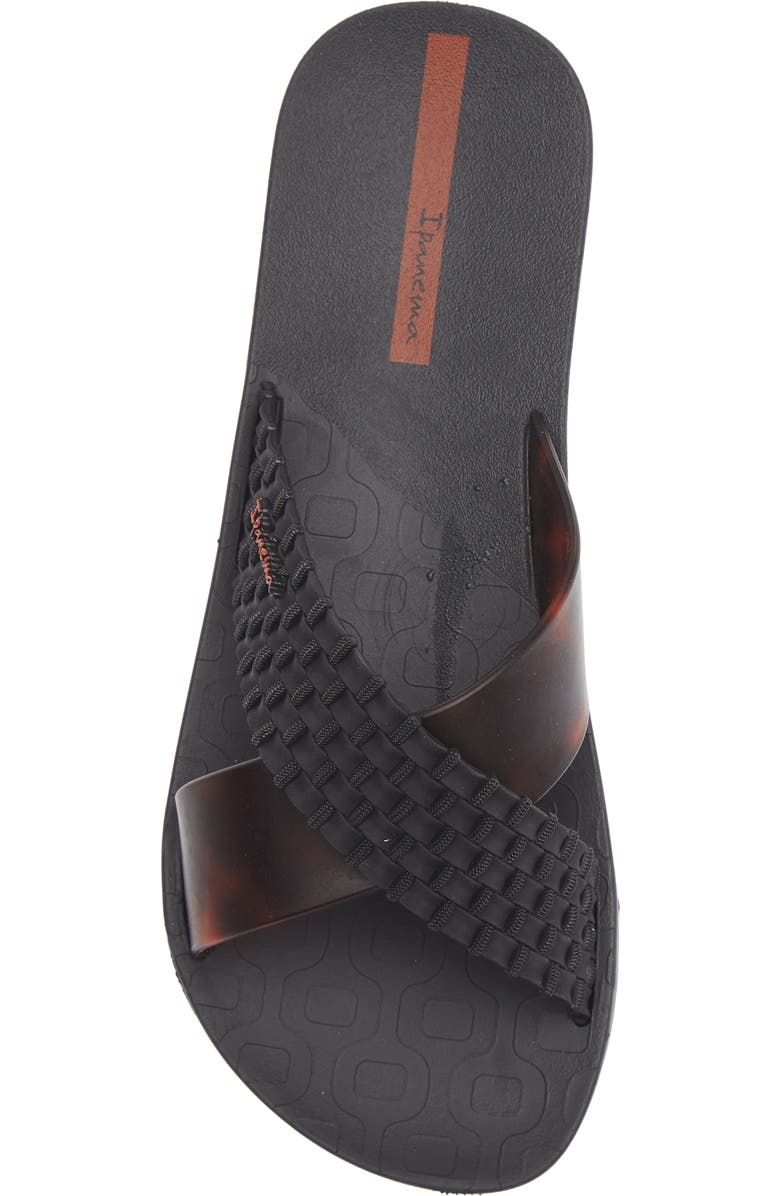 Ipanema Sense Slide Sandal, Alternate, color, Black/ Tortoiseshell