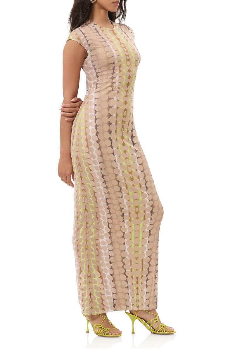 AFRM Cody Body-Con Maxi Dress, Alternate, color, Tonal Dot