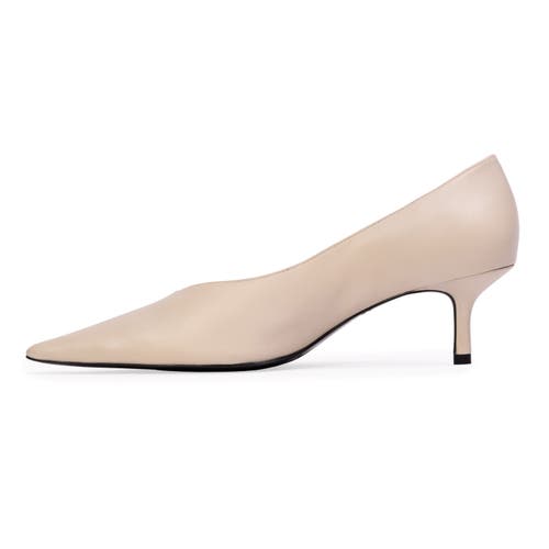 Black Suede Studio Briar 50 Leather Pump In Neutral