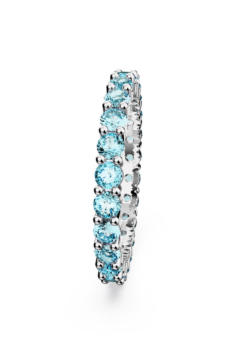 Matrix Round Crystal Eternity Ring, Alternate, color, BLUE/ SILVER
