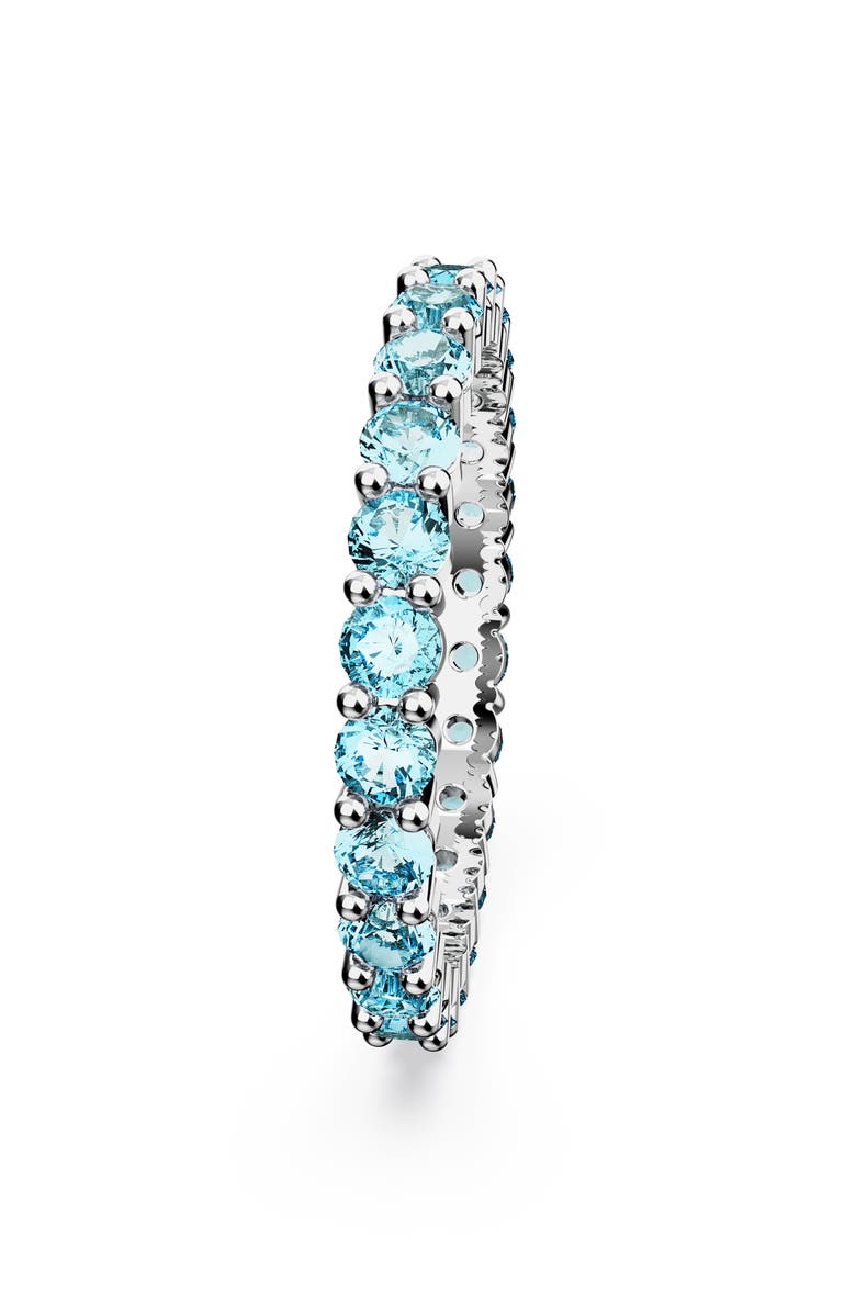 Swarovski Matrix Round Crystal Eternity Ring, Alternate, color, Blue/ Silver